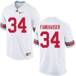 Men's Ohio State Buckeyes #34 Owen Fankhauser White Nike NCAA College Football Jersey Outlet IQS0344SC